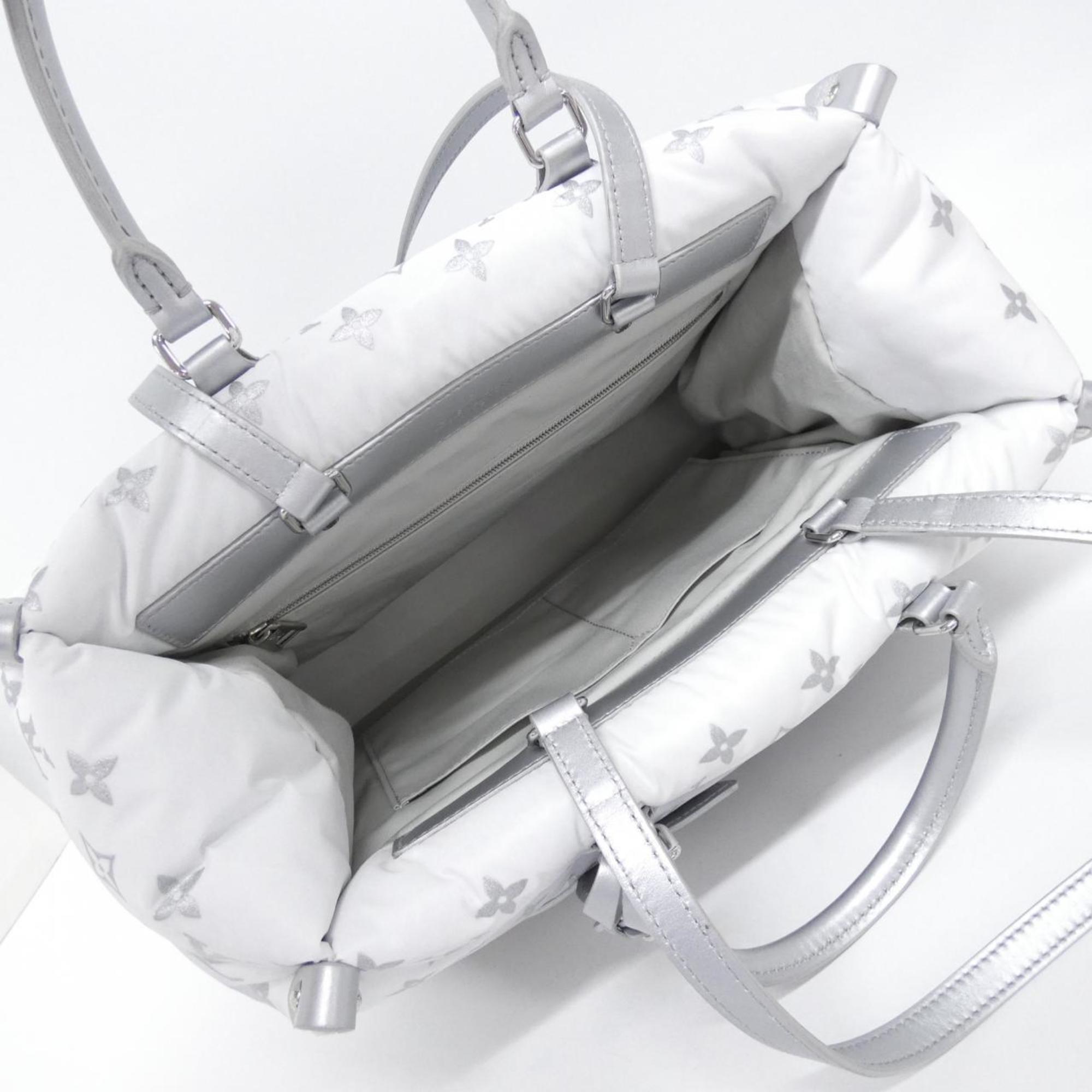 Louis Vuitton Silver Nylon Handbag (Pre-Owned)