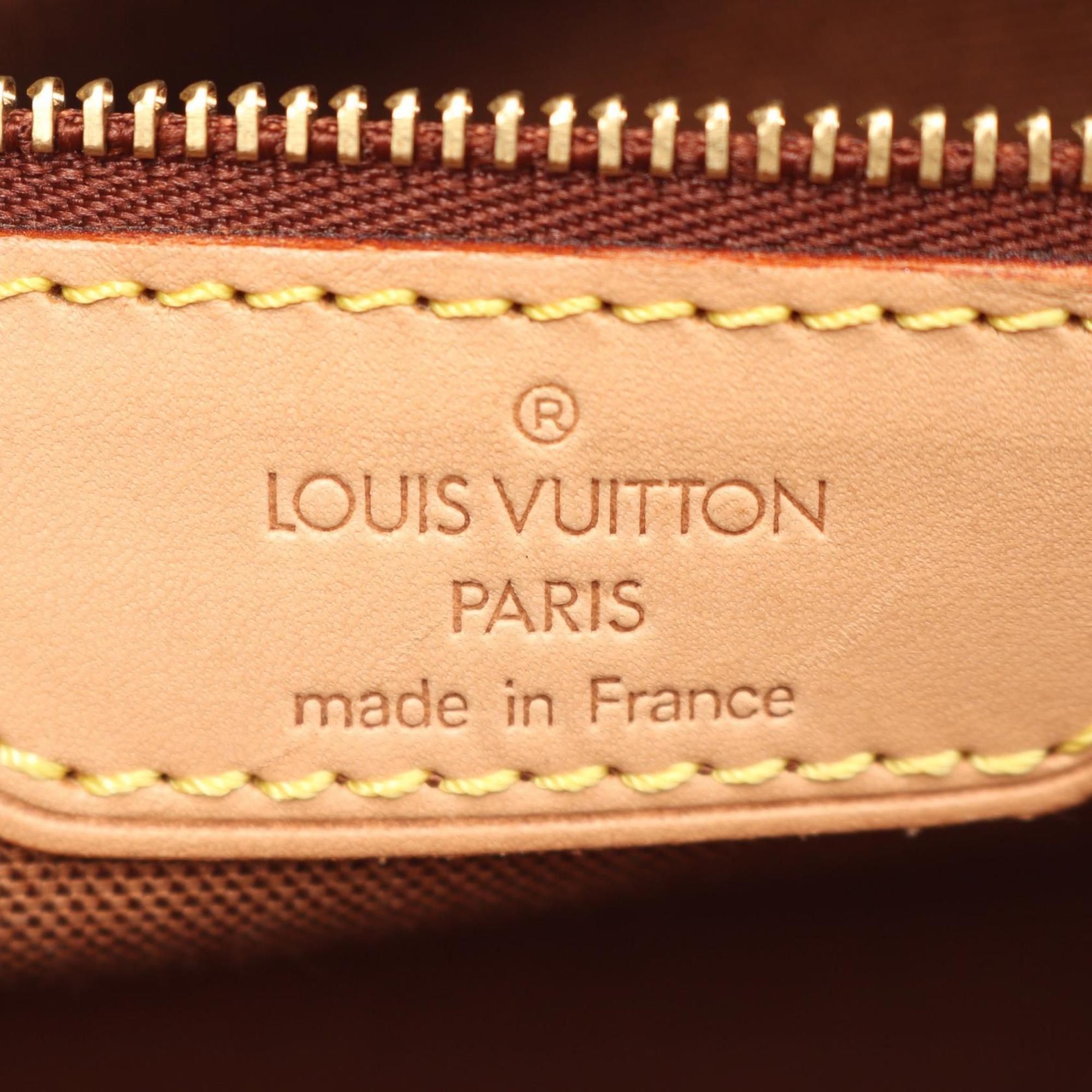 Louis Vuitton Brown Coated Canvas Leather Shoulder Bag (Pre-Owned)
