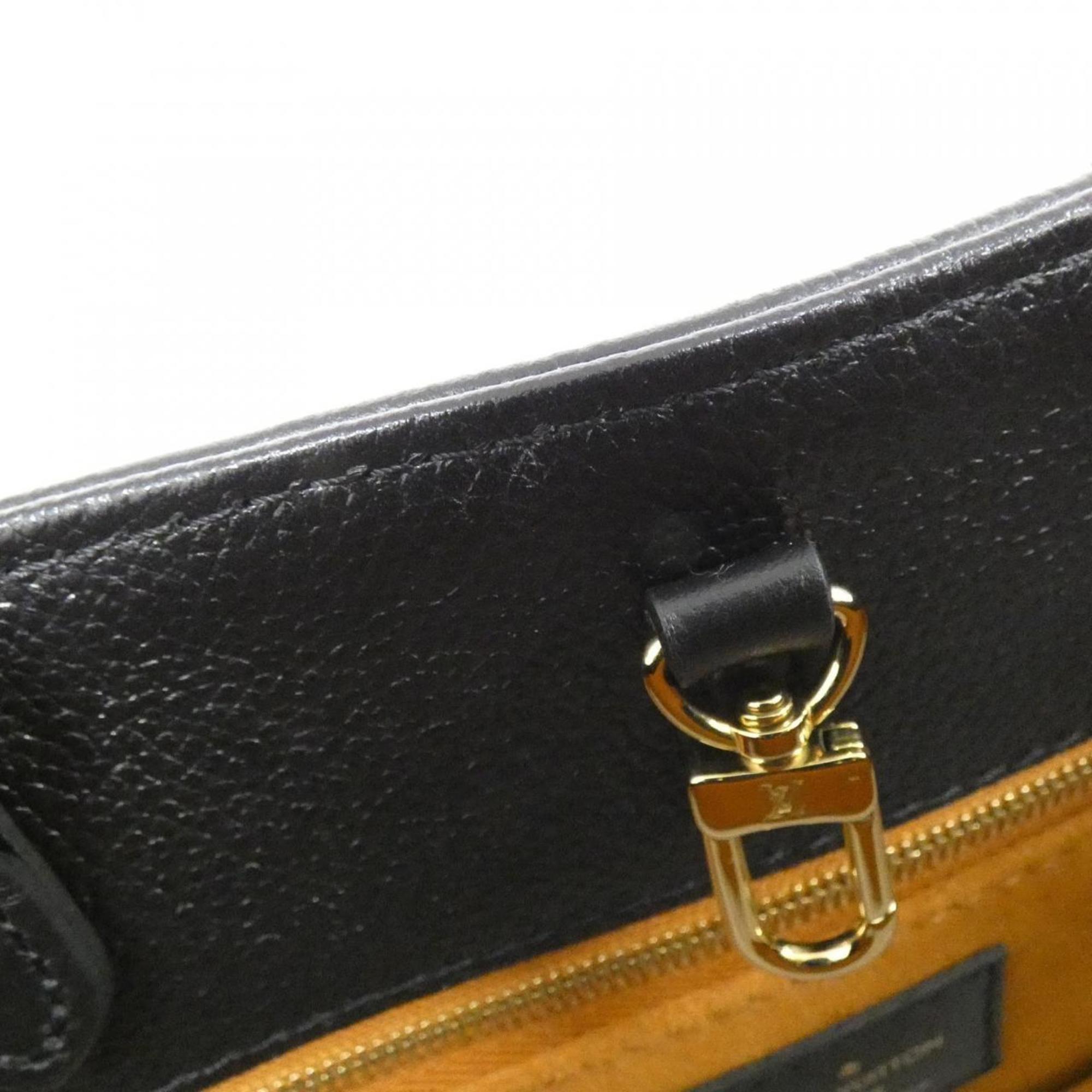 Louis Vuitton Black Leather Handbag (Pre-Owned)