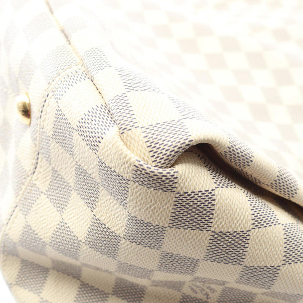 Louis Vuitton White Coated Canvas Leather Shoulder Bag (Pre-Owned)