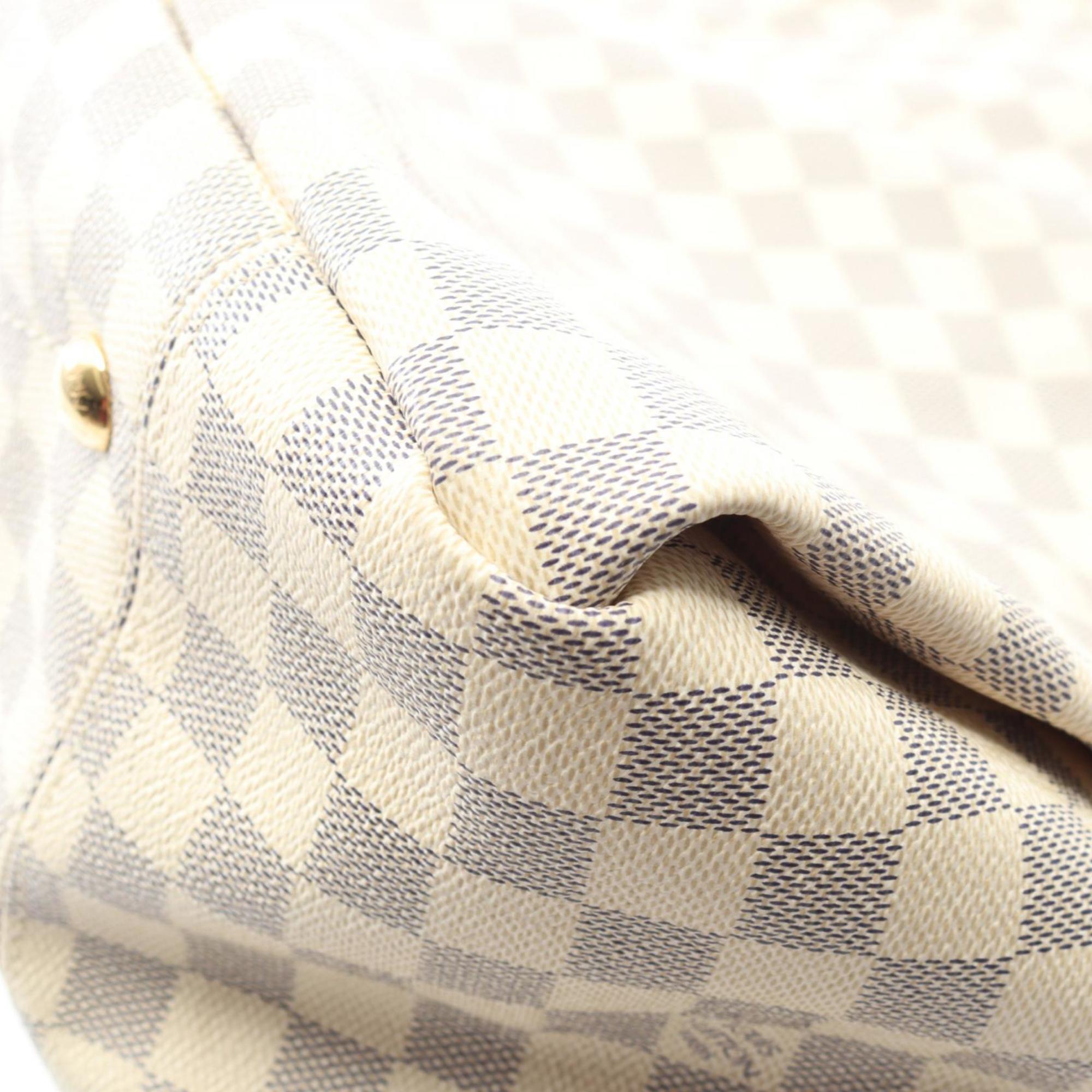 Louis Vuitton White Coated Canvas Leather Shoulder Bag (Pre-Owned)