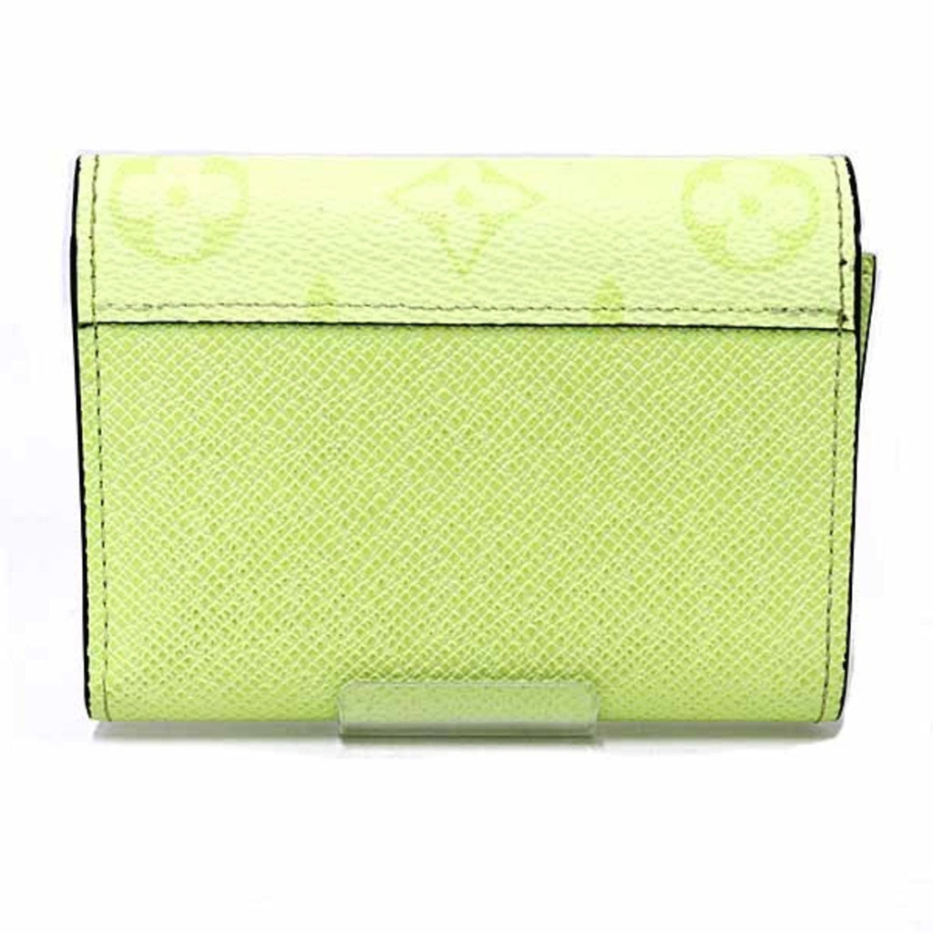 Louis Vuitton Taiga Lemon Yellow Taiga Leather Leather Wallet (Tri-Fold) (Pre-Owned)