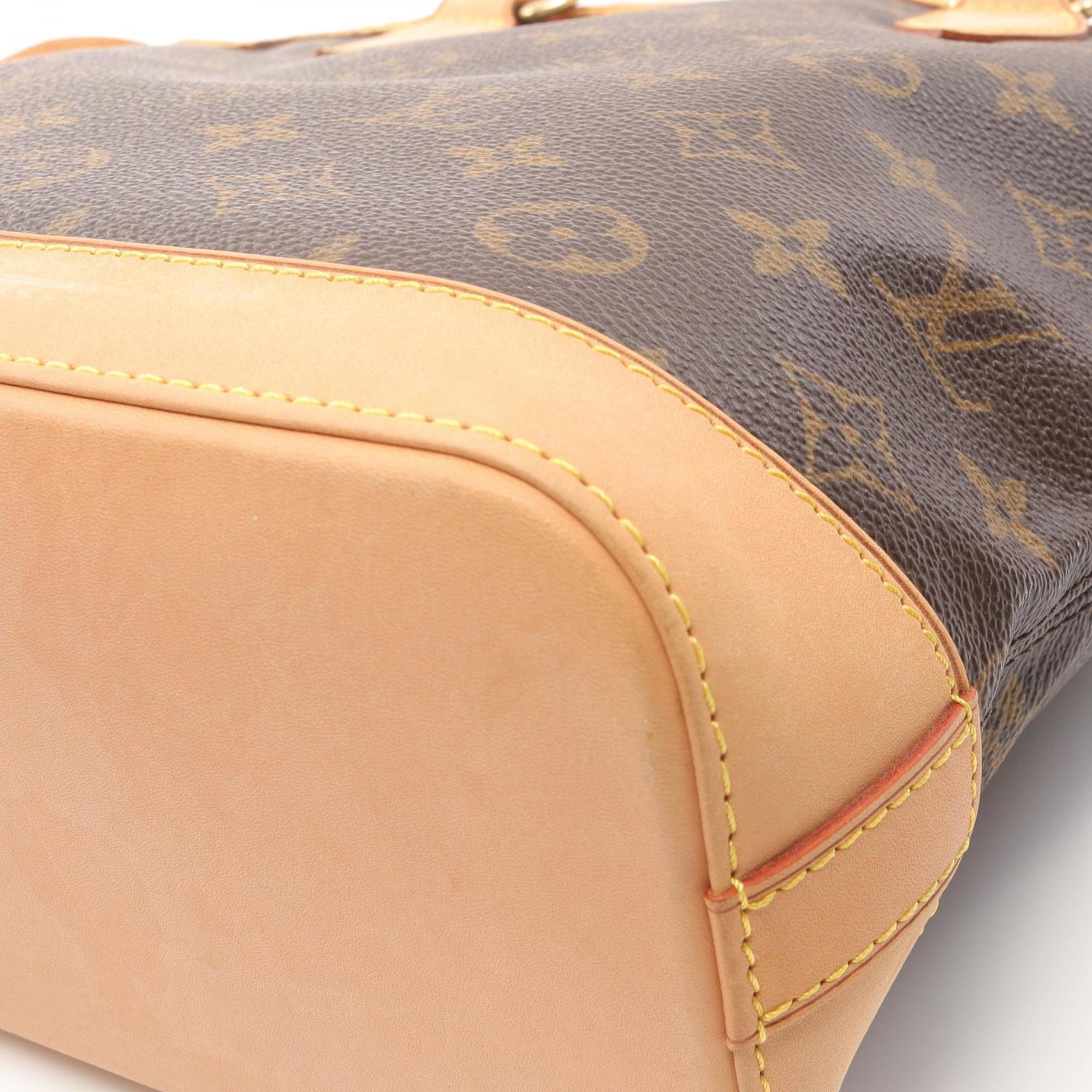 Louis Vuitton Monogram Brown Coated Canvas Leather Handbag (Pre-Owned)