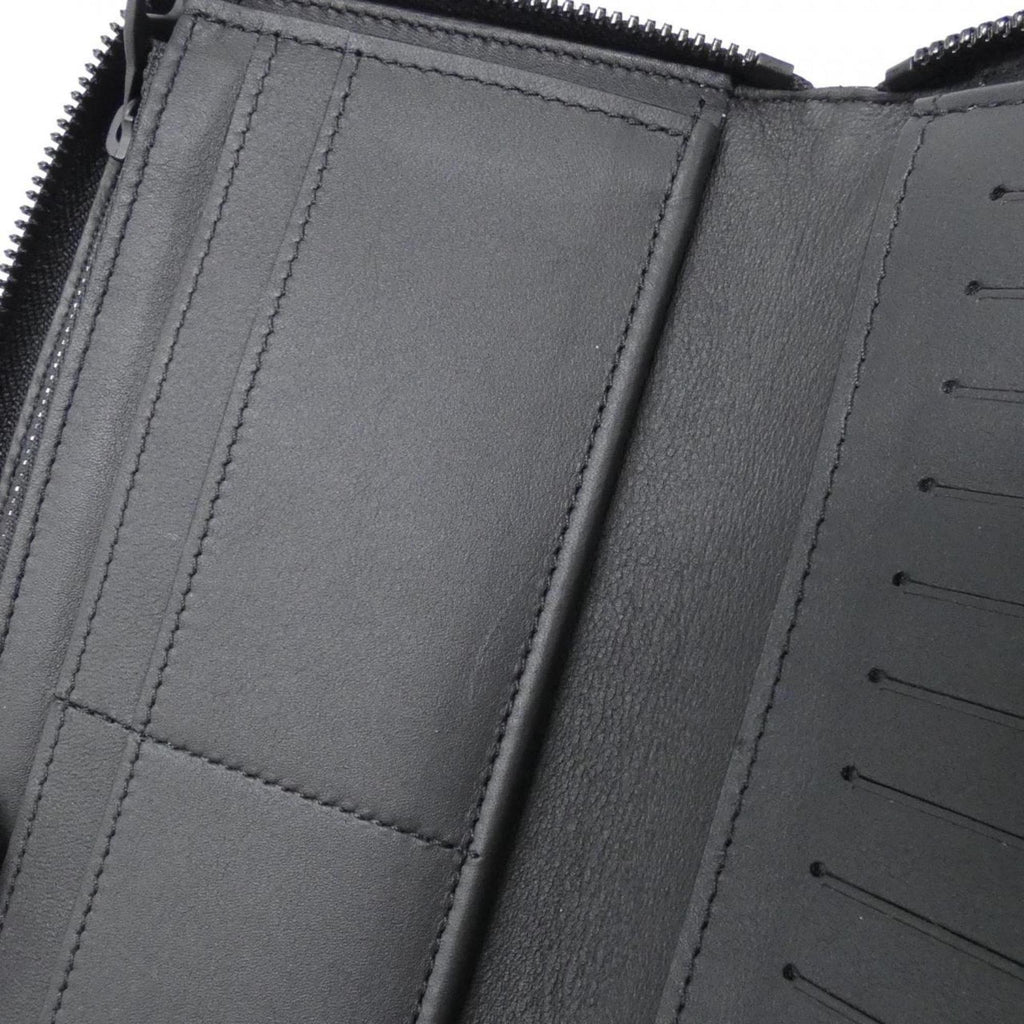 Louis Vuitton Black Leather Long Wallet (Bi-Fold) (Pre-Owned)