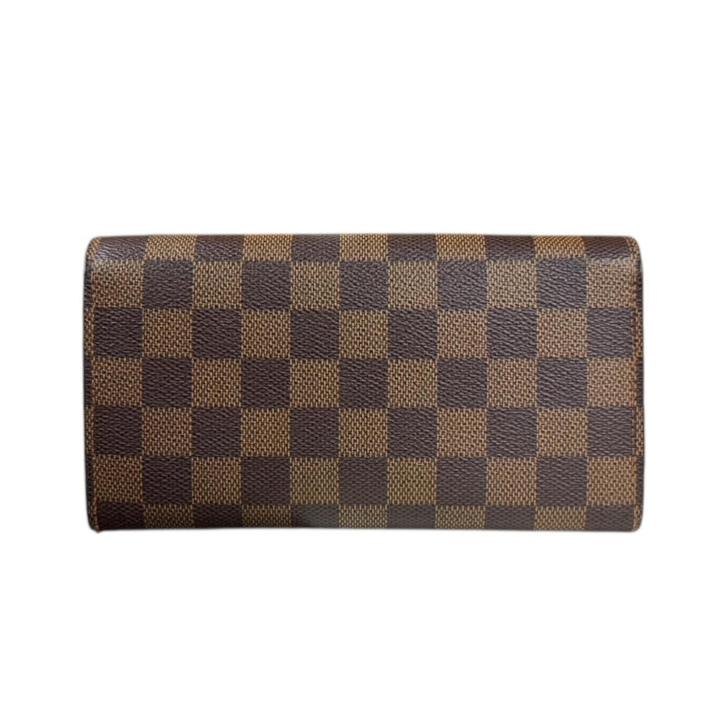 Louis Vuitton Brown Damier Canvas Long Wallet (Tri-Fold) (Pre-Owned)
