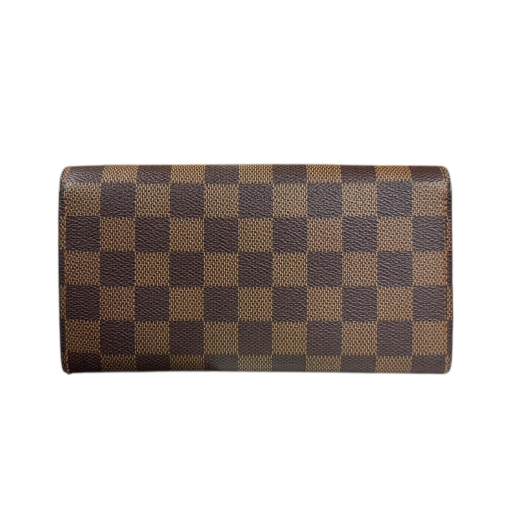 Louis Vuitton Brown Damier Canvas Long Wallet (Tri-Fold) (Pre-Owned)
