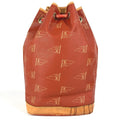 Louis Vuitton Orange Leather Canvas Shoulder Bag (Pre-Owned)