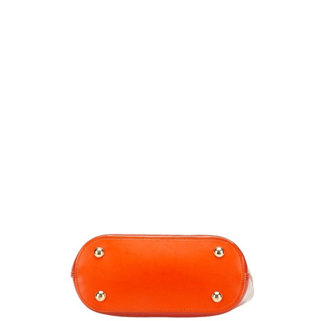 Louis Vuitton Orange Vinyl Leather Handbag (Pre-Owned)