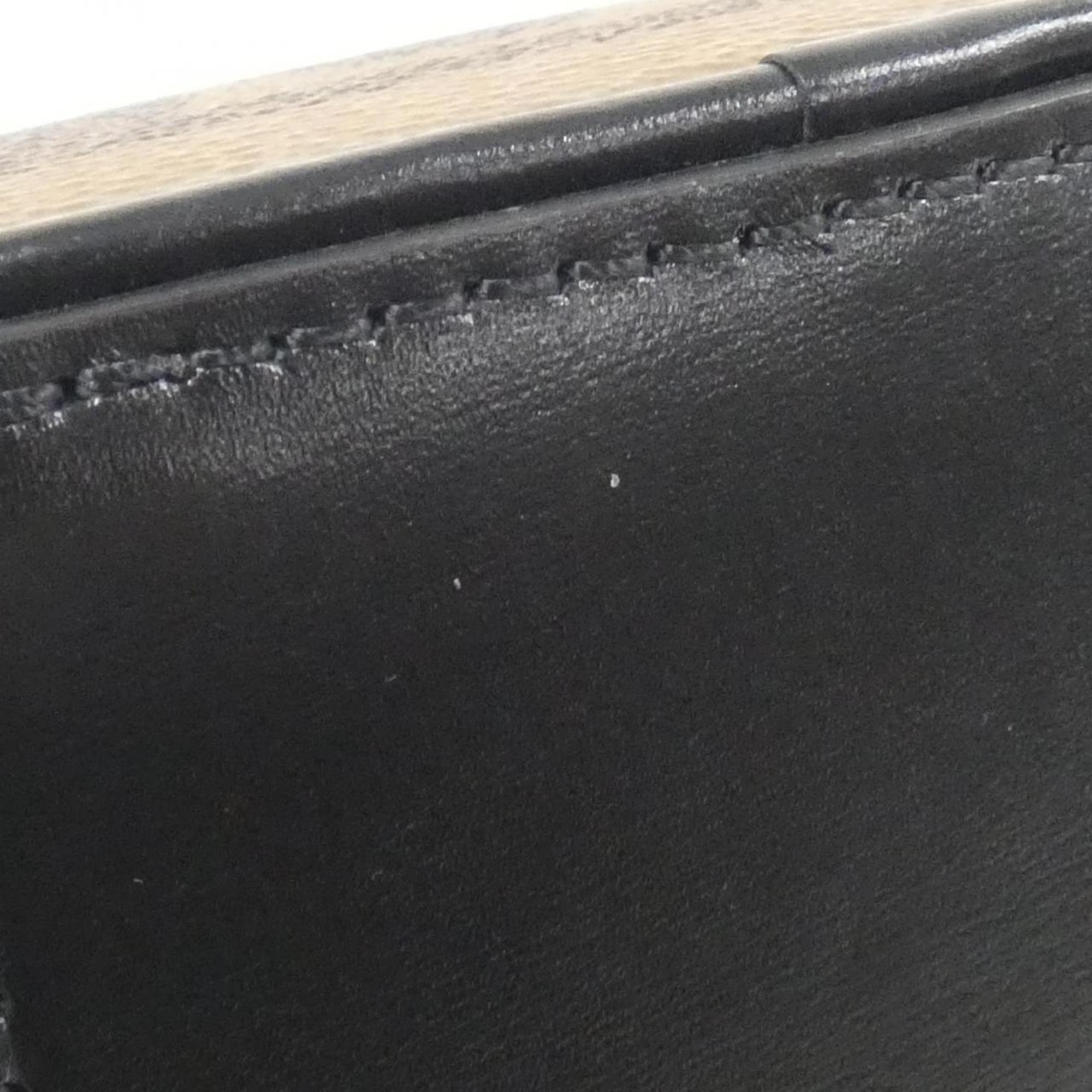 Louis Vuitton Black Brown Coated Canvas Handbag (Pre-Owned)