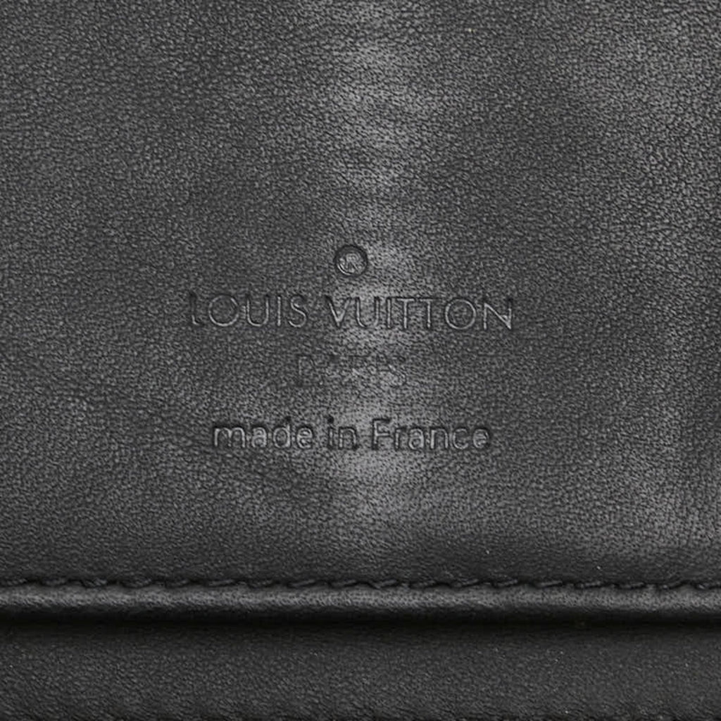Louis Vuitton Black Noir Leather Long Wallet (Bi-Fold) (Pre-Owned)
