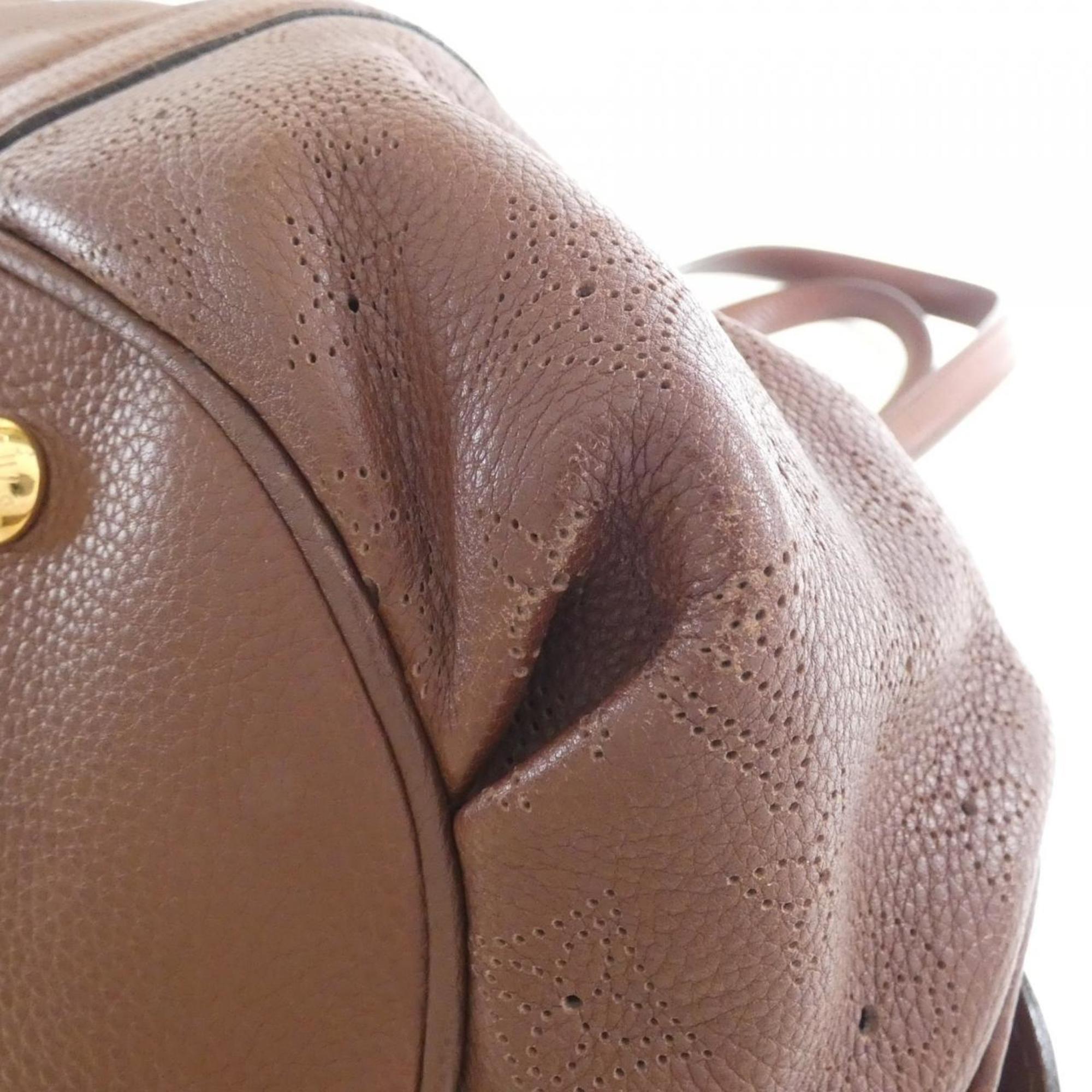 Louis Vuitton Mahina Cognac Leather Shoulder Bag (Pre-Owned)