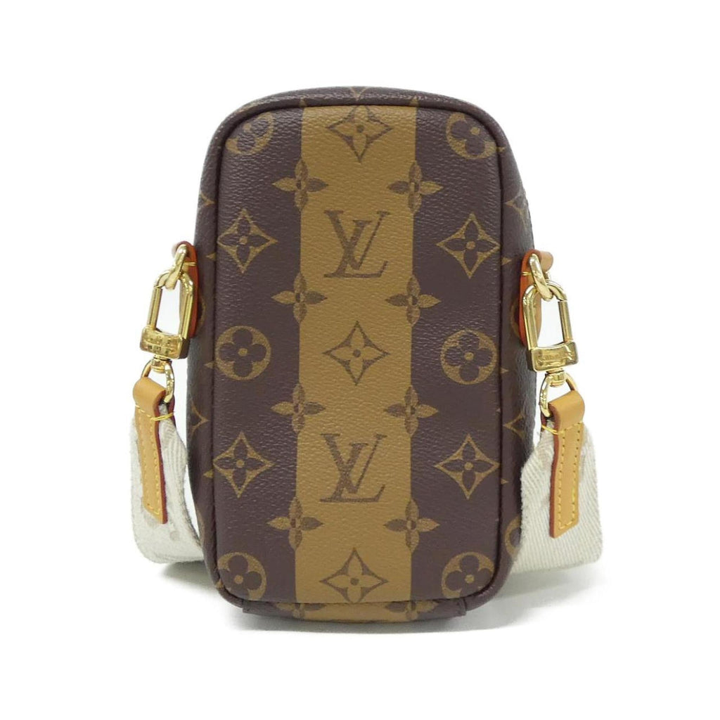 Louis Vuitton Marron Coated Canvas Handbag Pouch Shoulder Bag (Pre-Owned)