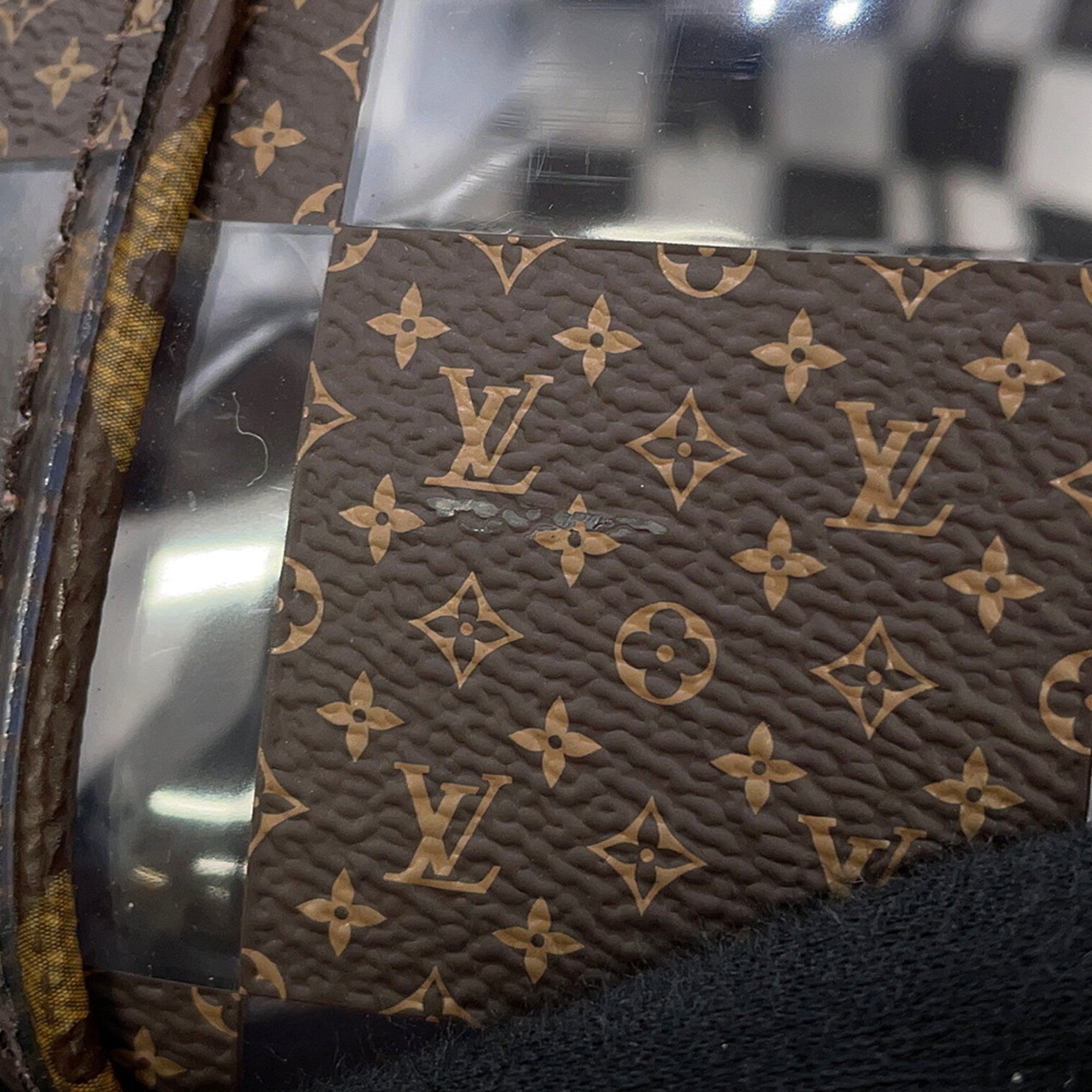 Louis Vuitton Brown Clear Pvc Boston Bag (Pre-Owned)