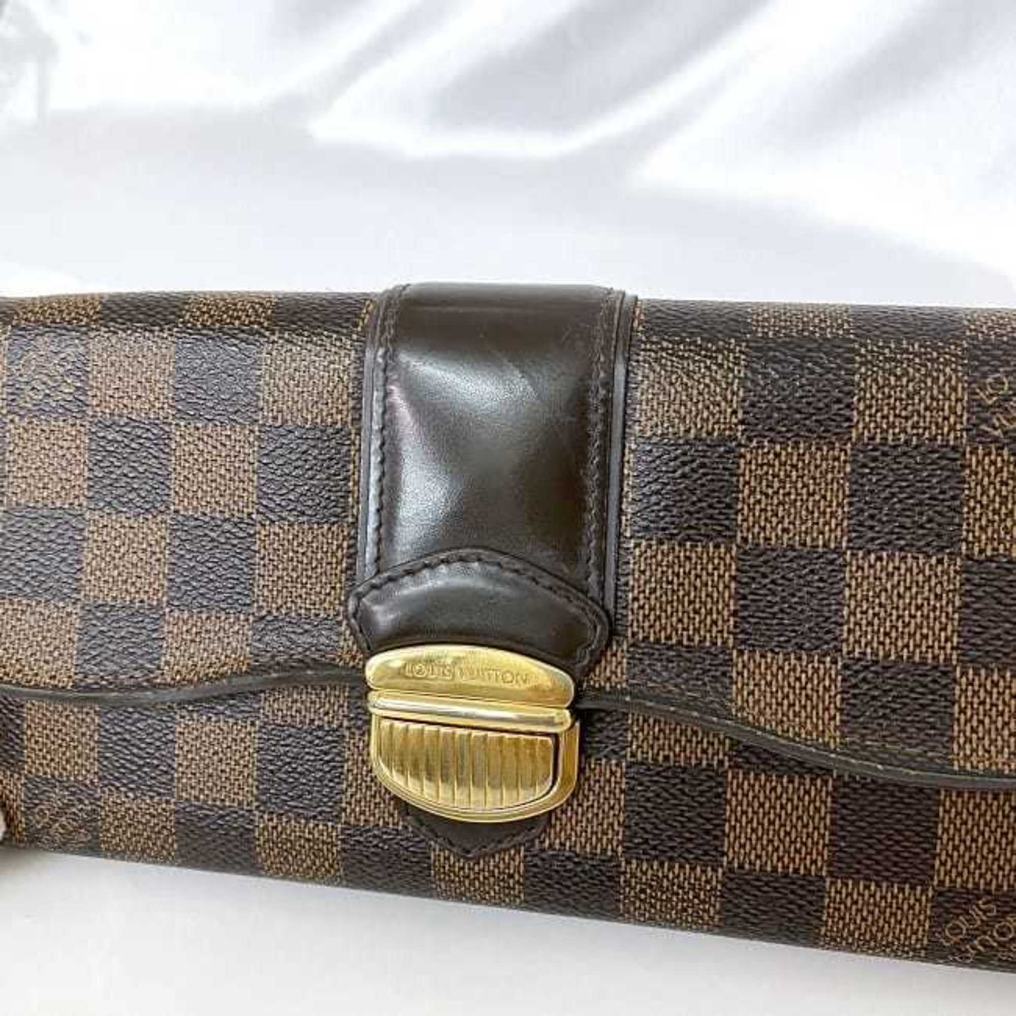 Louis Vuitton Damier Brown Damier Canvas Ebene Damier Canvas Long Wallet (Bi-Fold) (Pre-Owned)