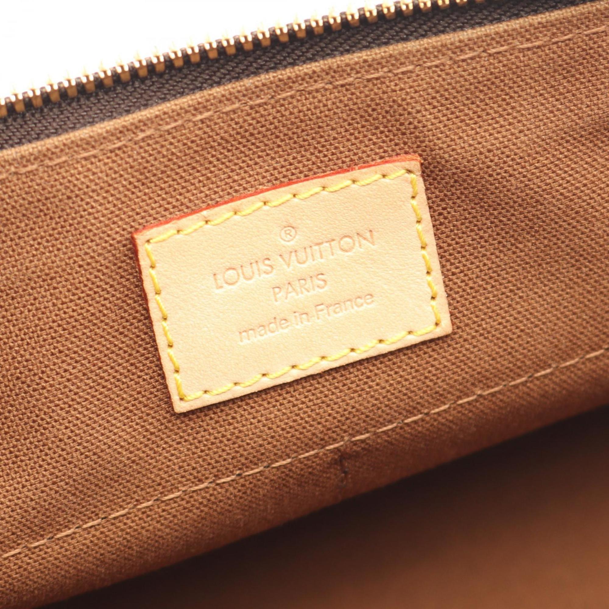 Louis Vuitton Brown Pvc Monogram Coated Canvas Leather Shoulder Bag (Pre-Owned)