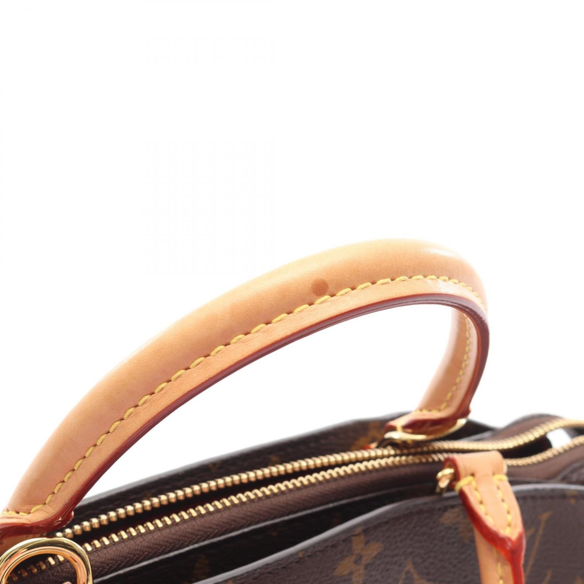 Louis Vuitton Brown Coated Canvas Leather Handbag (Pre-Owned)