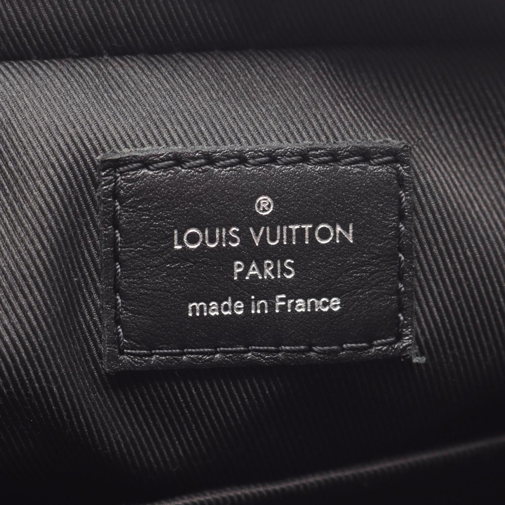 Louis Vuitton Gray White Coated Canvas Leather Shoulder Bag (Pre-Owned)