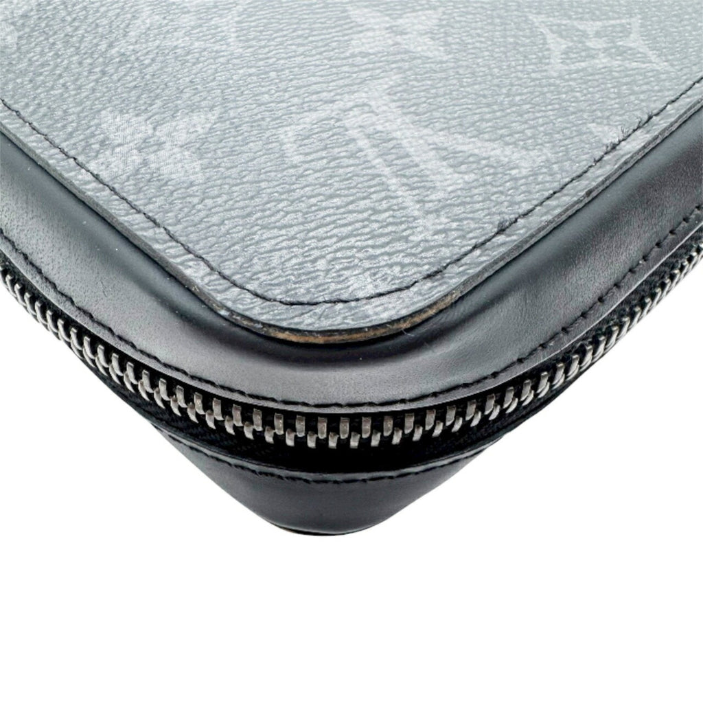 Louis Vuitton Black Gray Monogram Eclipse Monogram Eclipse Long Wallet (Bi-Fold) (Pre-Owned)