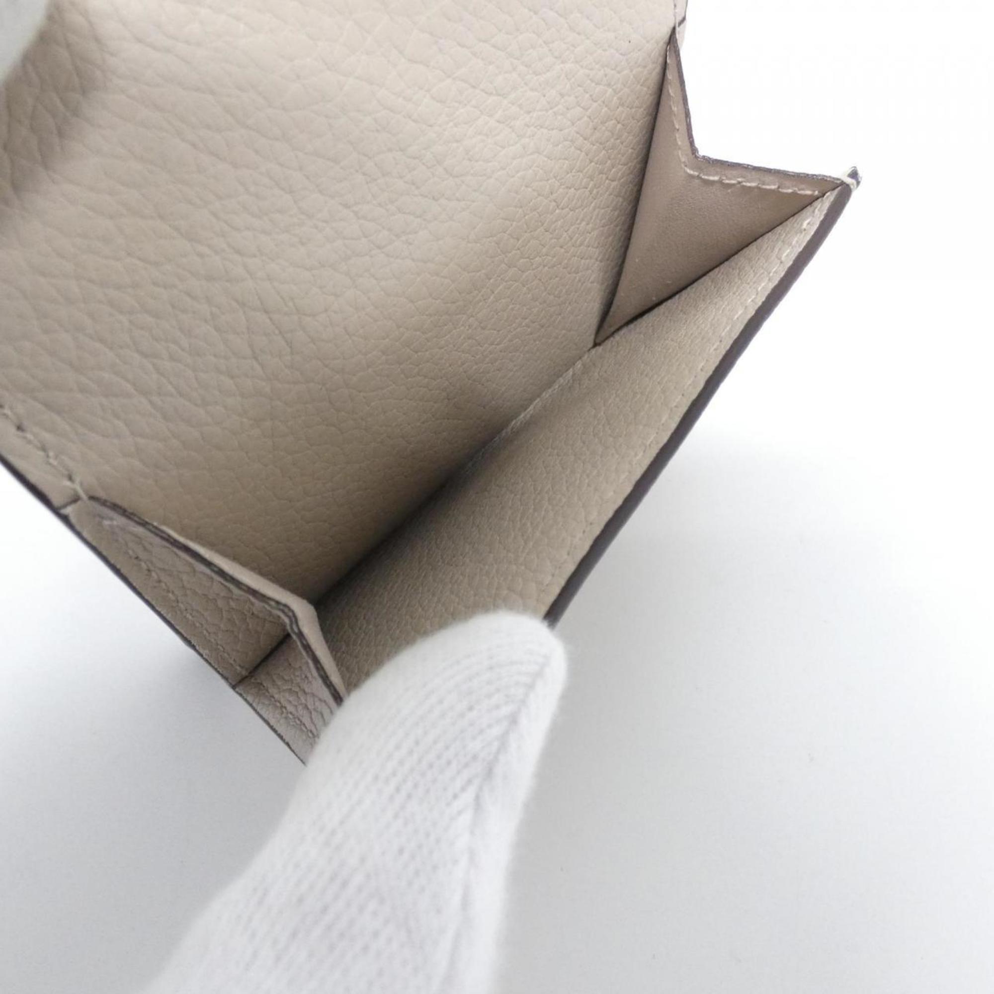 Louis Vuitton Grayish Leather Wallet (Tri-Fold) (Pre-Owned)
