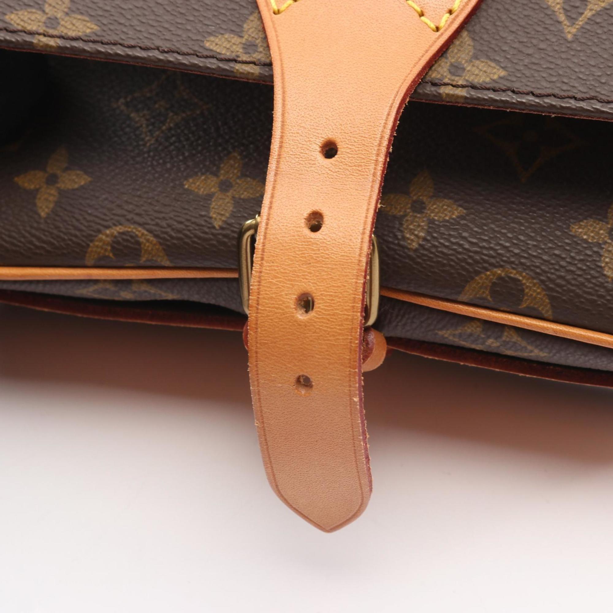 Louis Vuitton Brown Monogram Coated Canvas Leather Shoulder Bag (Pre-Owned)