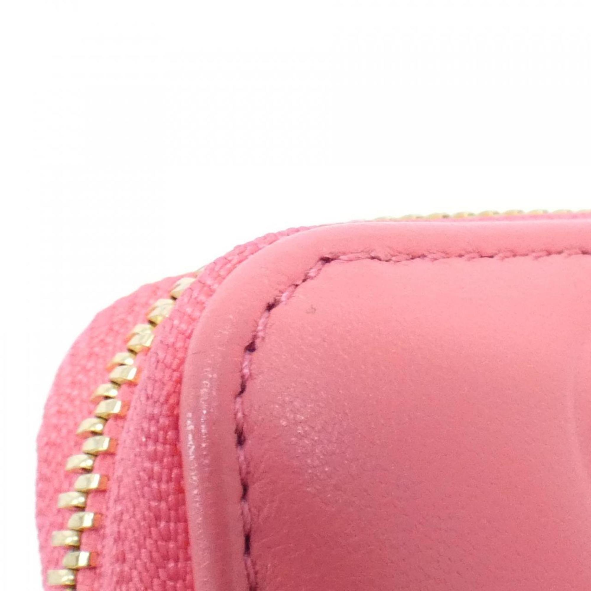 Louis Vuitton Gold Pink Leather Long Bill Wallet (Bi-Fold) (Pre-Owned)