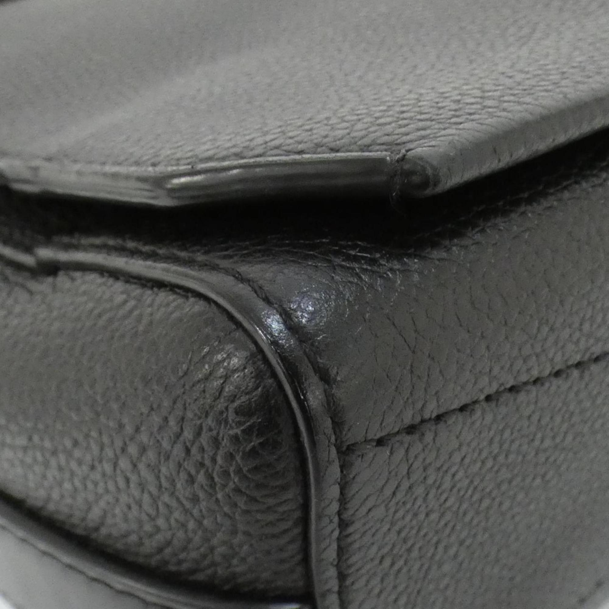 Louis Vuitton Black Leather Shoulder Bag (Pre-Owned)