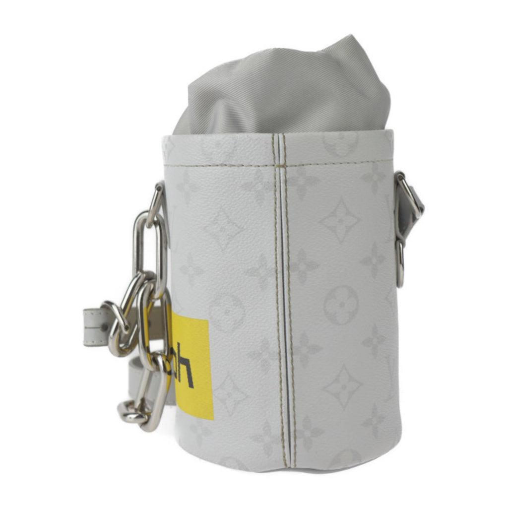 Louis Vuitton Gray White Pvc Leather Shoulder Bag (Pre-Owned)