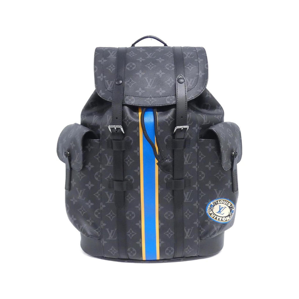Louis Vuitton Black Coated Canvas Backpack (Pre-Owned)