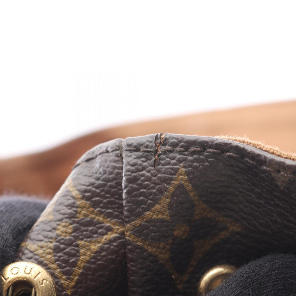 Louis Vuitton Brown Coated Canvas Leather Tote Bag (Pre-Owned)