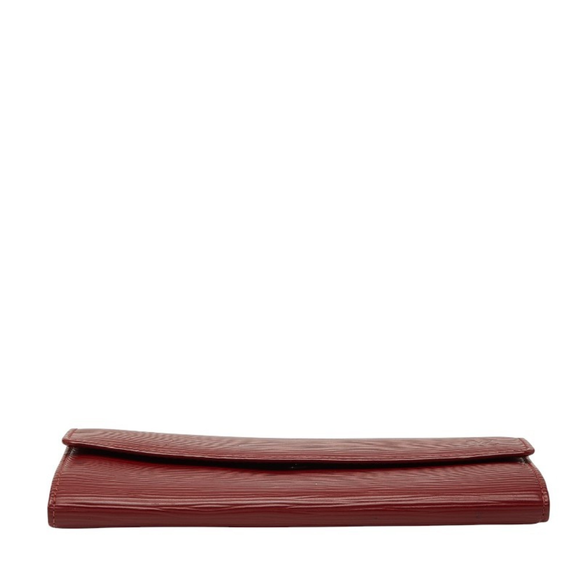 Louis Vuitton Red Color Cuir Ombre Leather Wallet (Bi-Fold) (Pre-Owned)