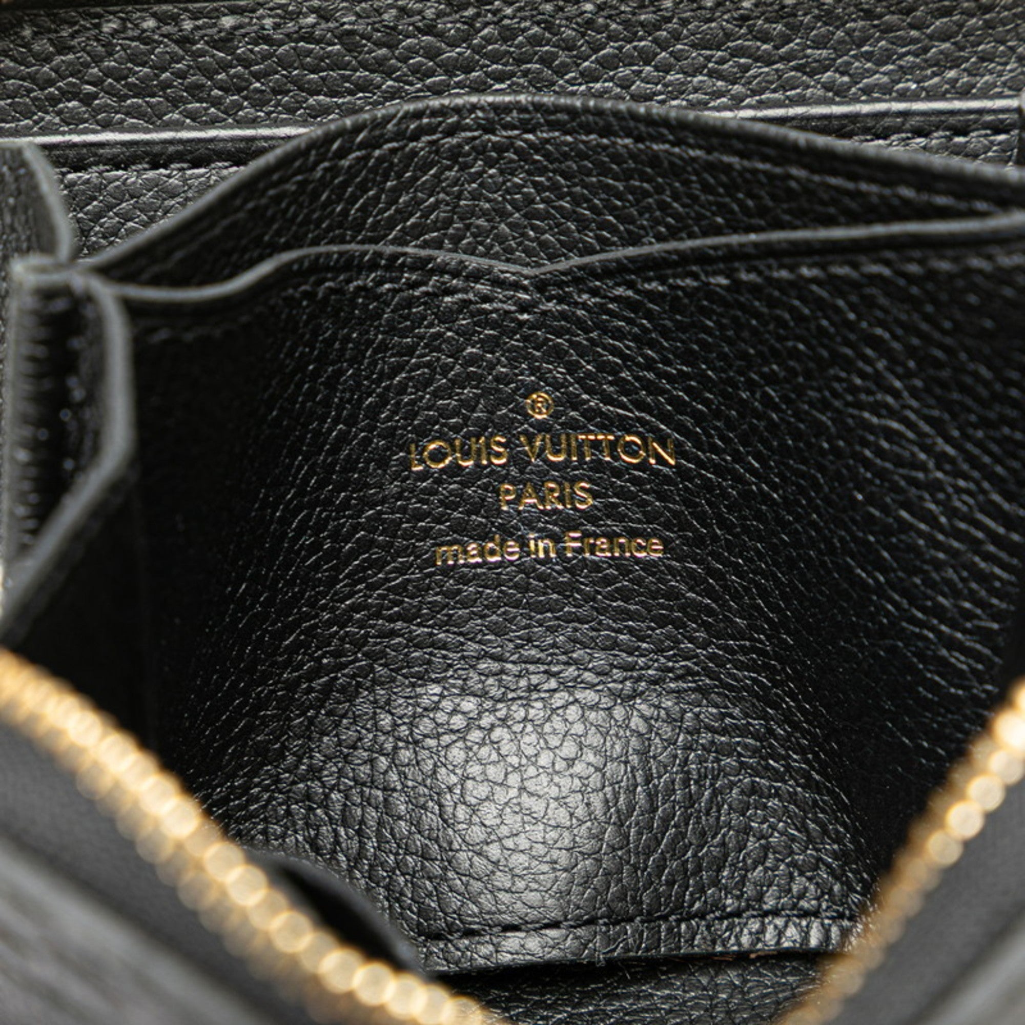 Louis Vuitton Black Noir Leather Coin Purse/Coin Case (Pre-Owned)