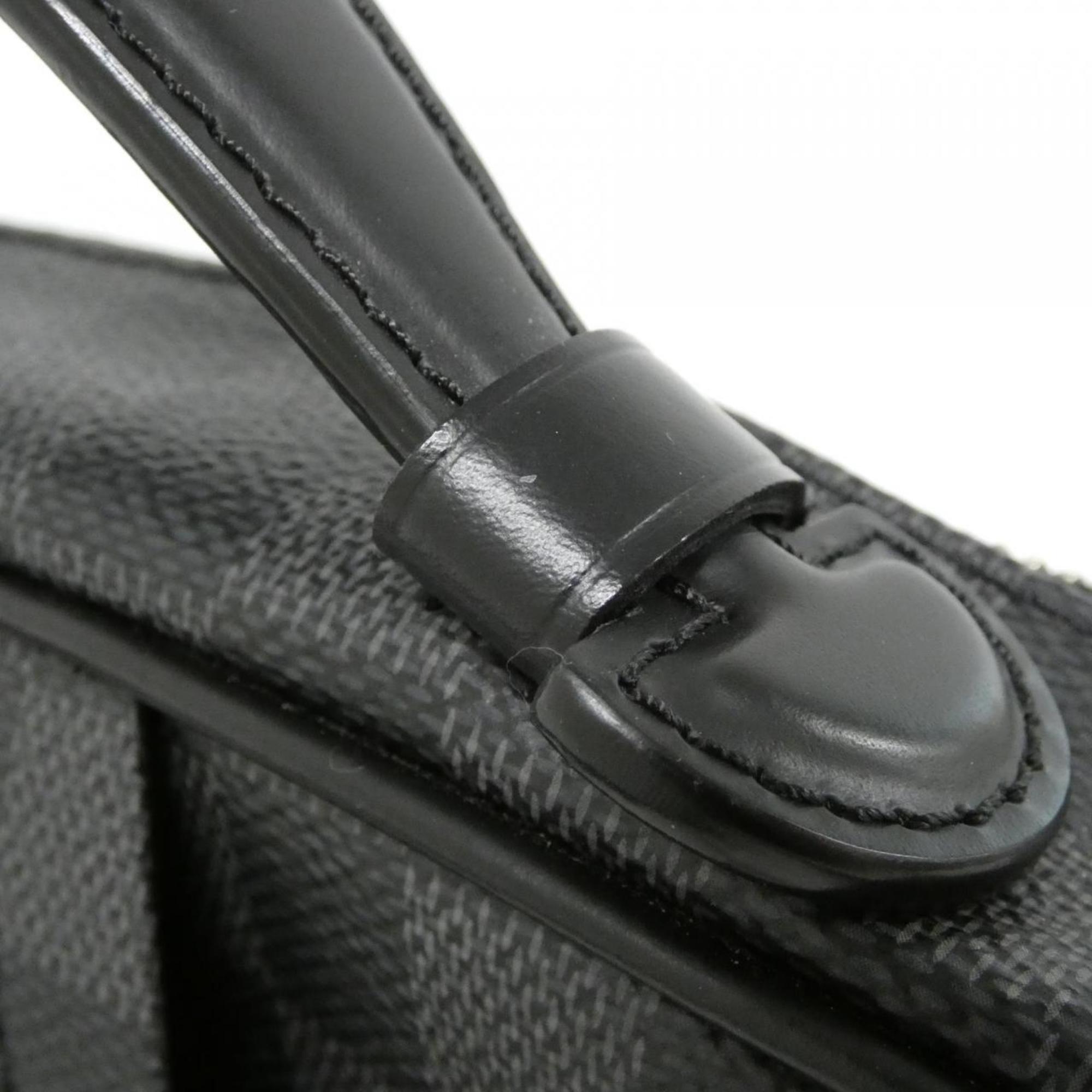 Louis Vuitton Dark Gray Graphite Gray Coated Canvas Shoulder Bag (Pre-Owned)