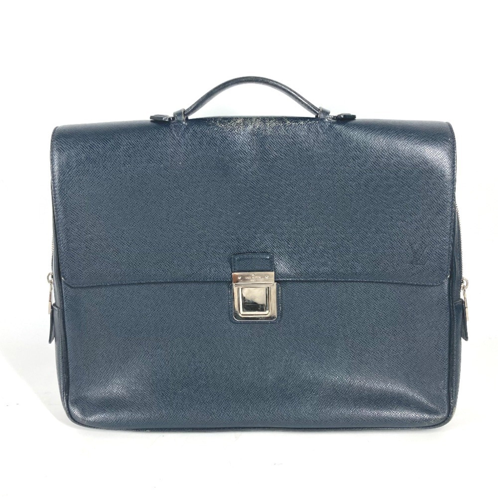Louis Vuitton Boreal Dark Navy Taiga Leather Leather Briefcase (Pre-Owned)