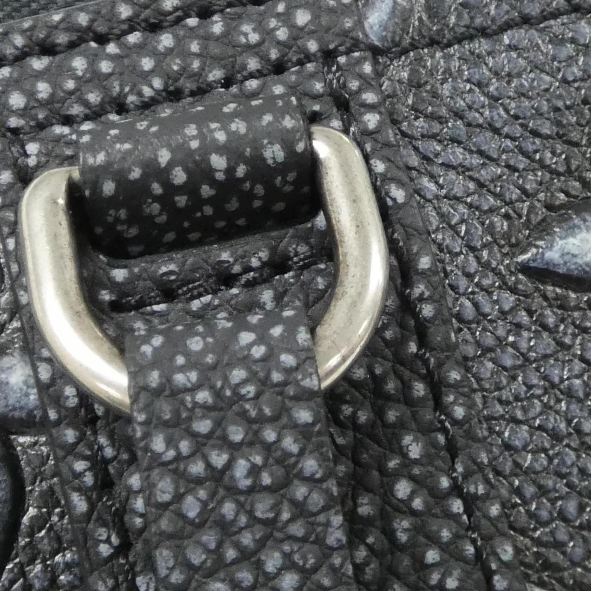 Louis Vuitton Charcoal Dark Gray Leather Shoulder Bag (Pre-Owned)