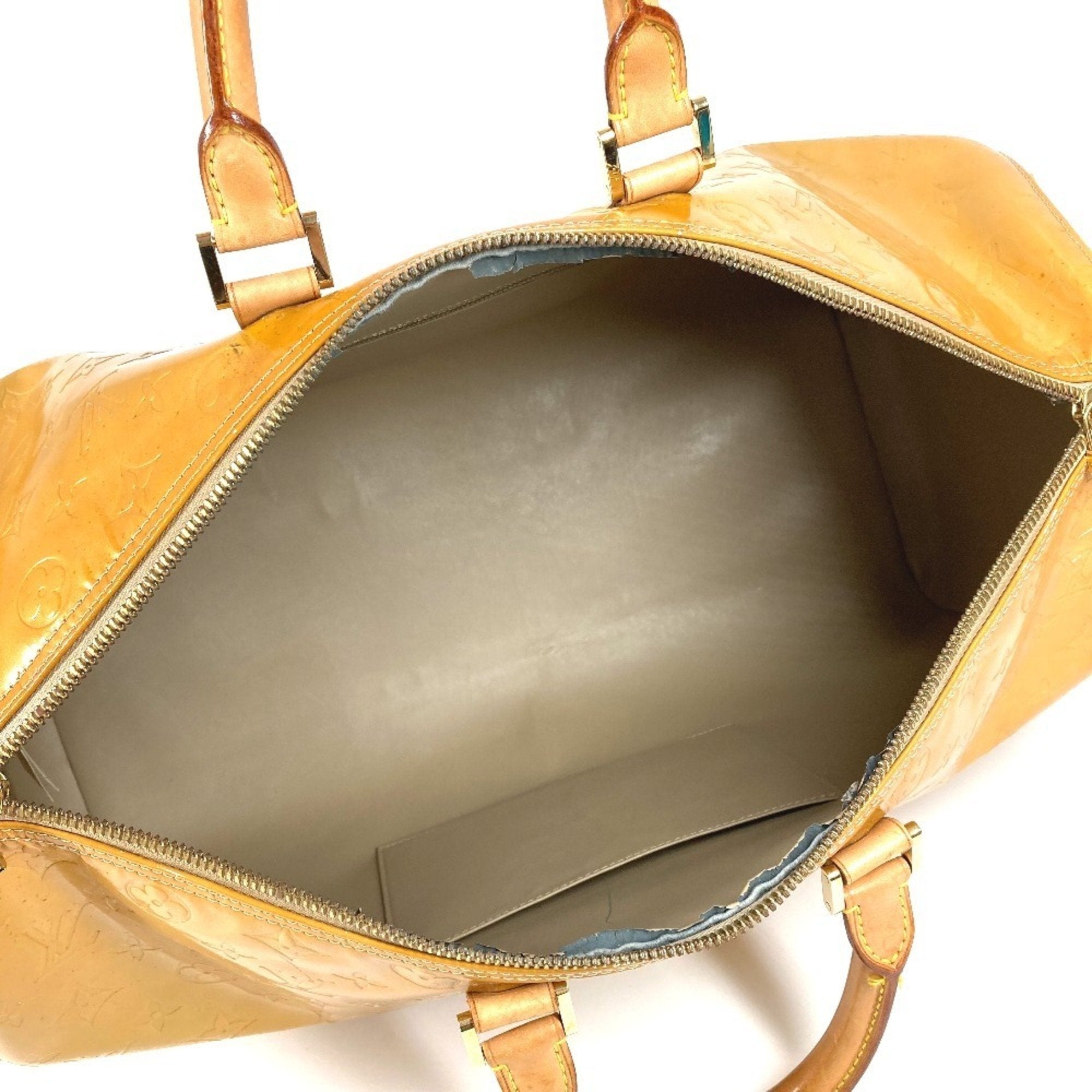 Louis Vuitton Beige Galle Monogram Vernis Boston Bag (Pre-Owned)