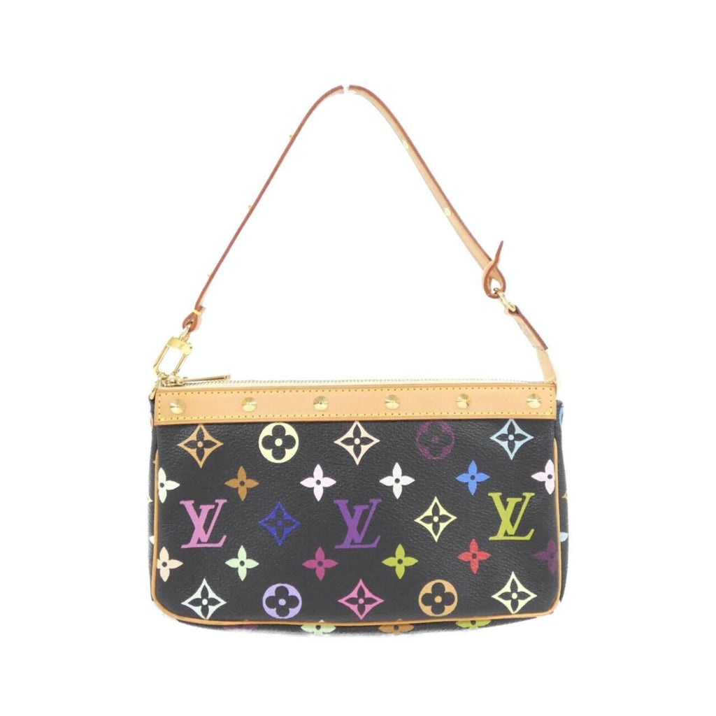 Louis Vuitton Black Multi-Color Coated Canvas Pochette Pouch (Pre-Owned)
