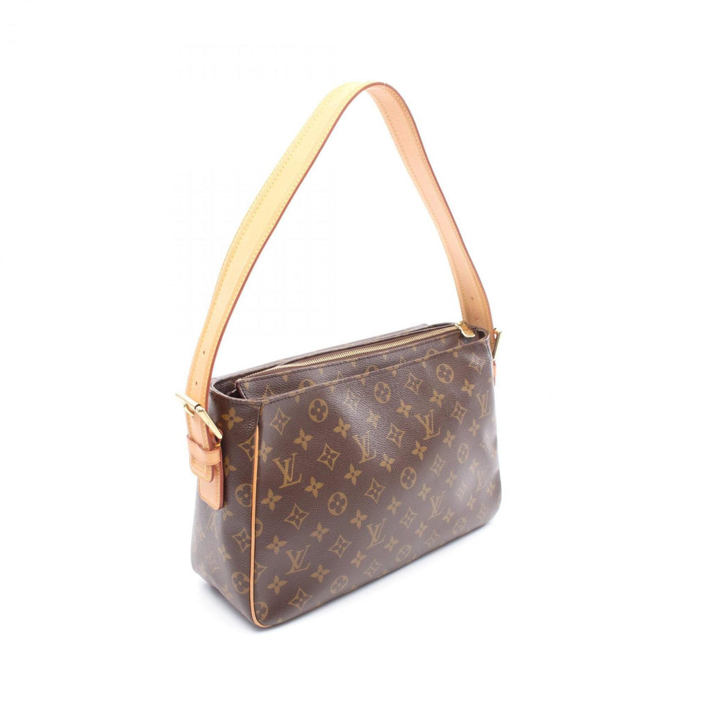 Louis Vuitton Monogram Brown Coated Canvas Leather Shoulder Bag (Pre-Owned)
