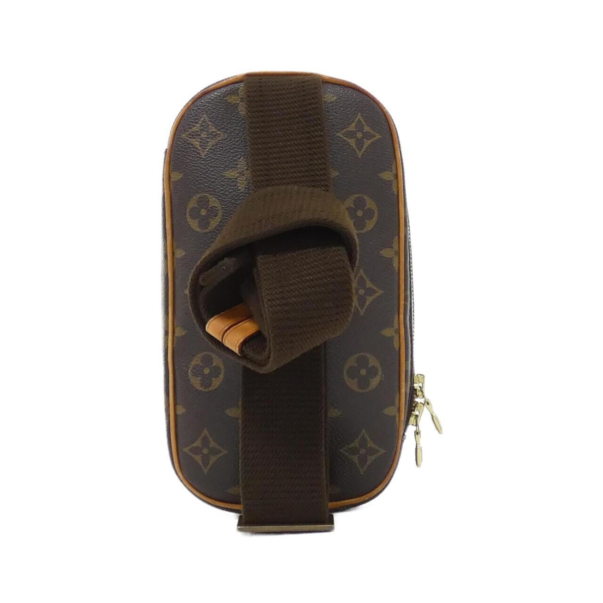 Louis Vuitton Marron Coated Canvas Pochette Shoulder Bag (Pre-Owned)