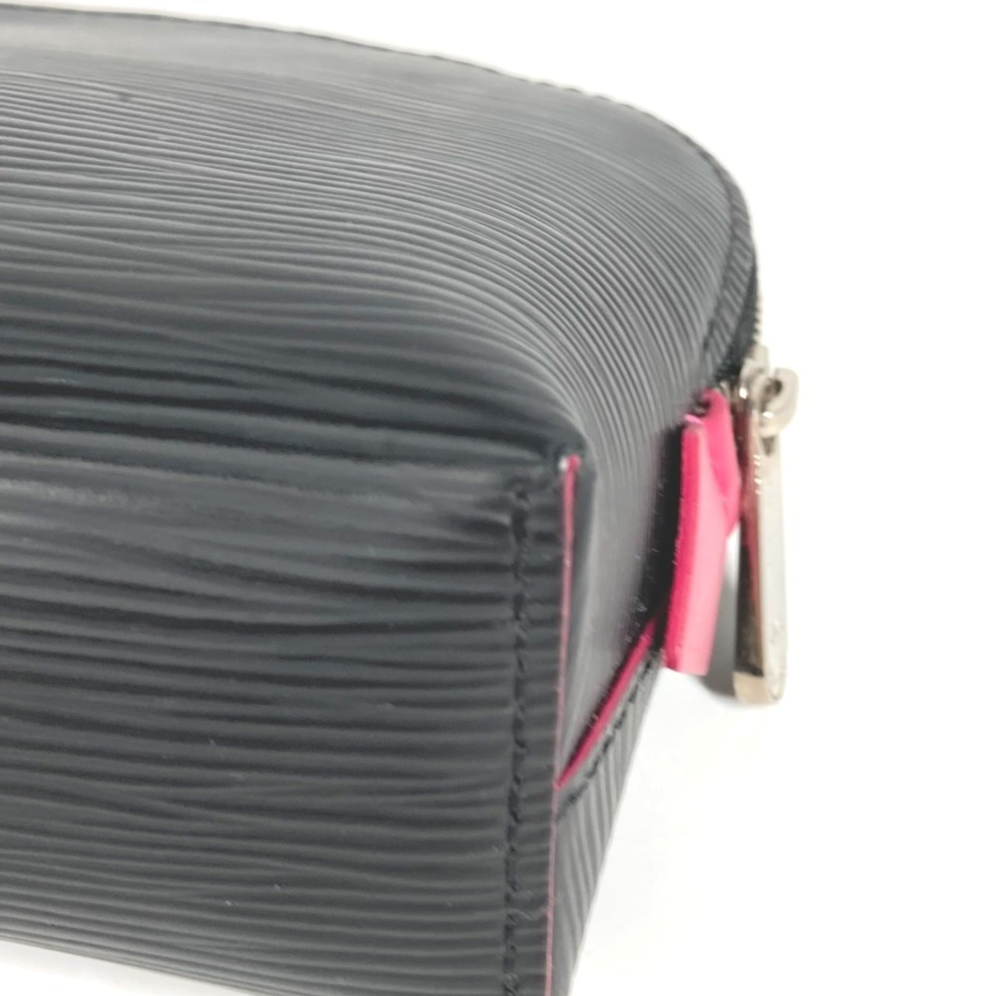 Louis Vuitton Black Noir Pink Epi Leather Pochette Pouch (Pre-Owned)