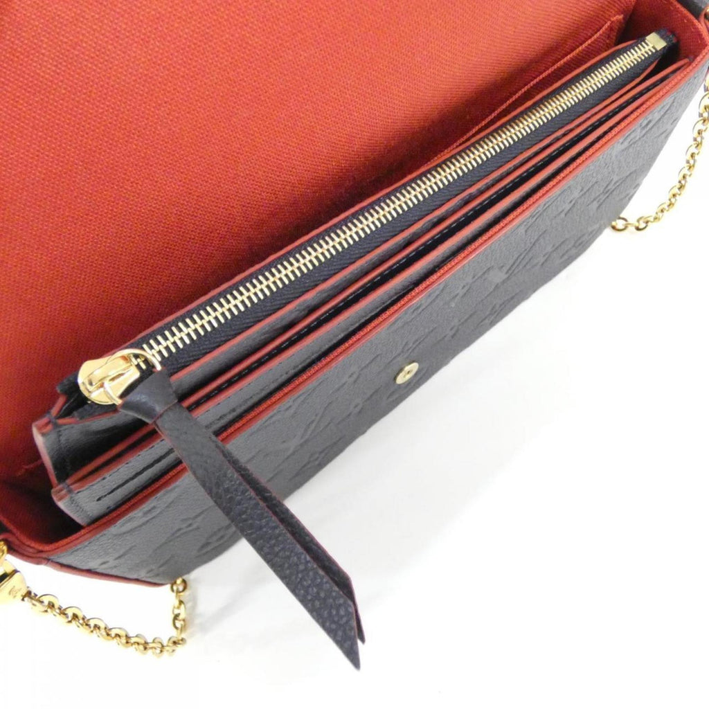 Louis Vuitton Black Marine Rouge Leather Pochette Shoulder Bag (Pre-Owned)