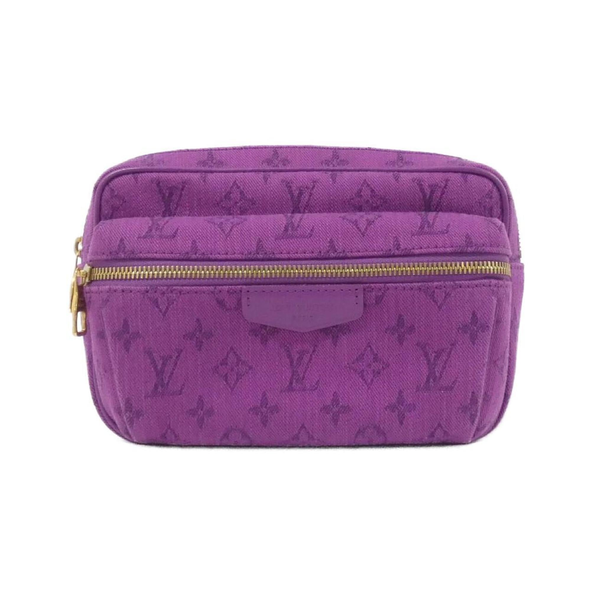 Louis Vuitton Purple Denim Canvas Shoulder Bag (Pre-Owned)