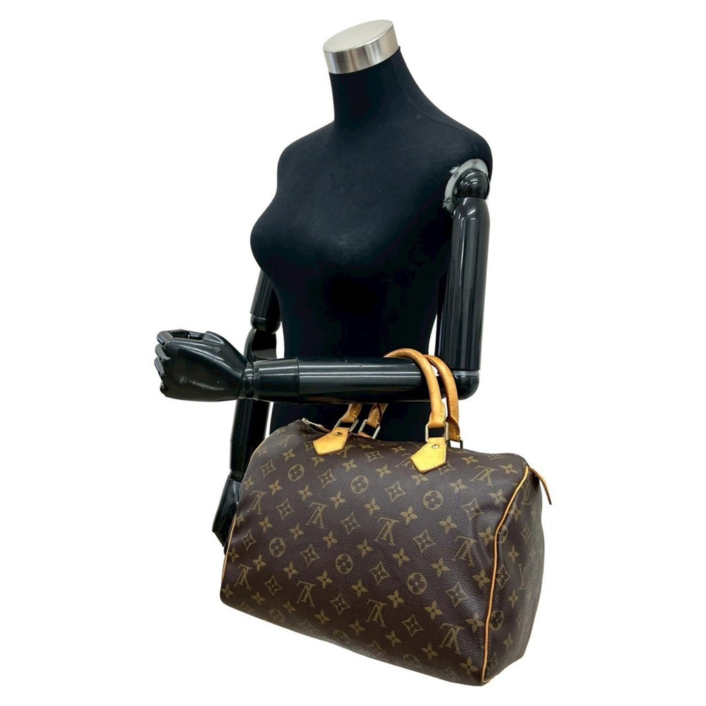 Louis Vuitton Brown Leather Pvc Boston Bag Handbag (Pre-Owned)