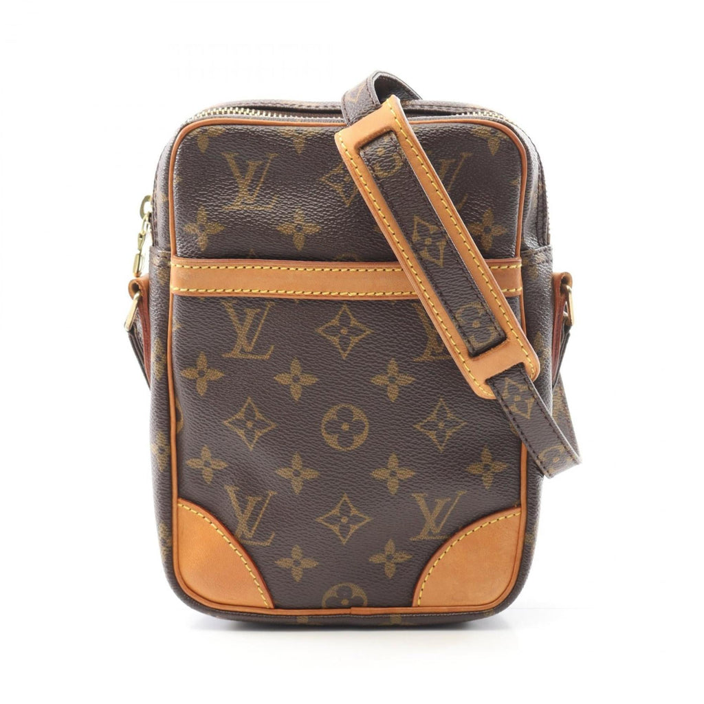 Louis Vuitton Brown Coated Canvas Leather Shoulder Bag (Pre-Owned)