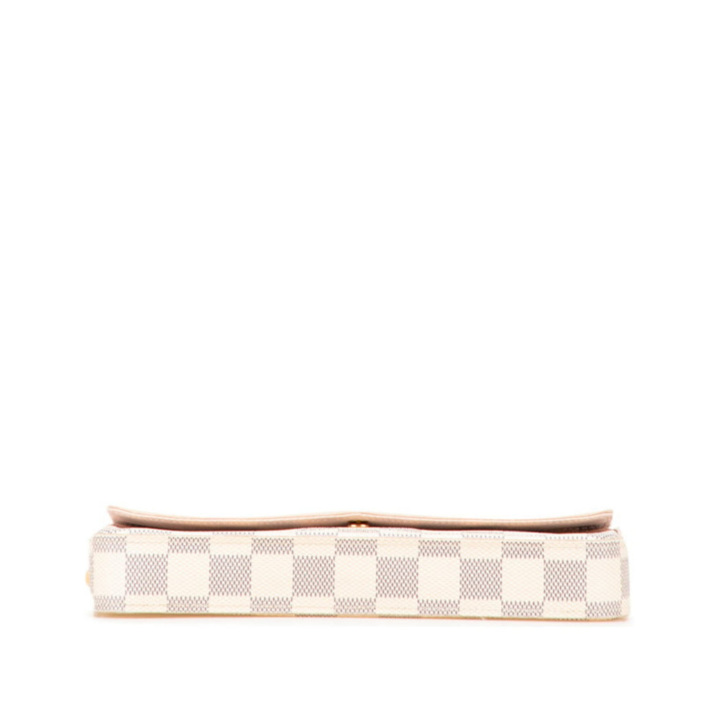 Louis Vuitton Damier Azur Ivory Pvc Leather Pochette Shoulder Bag (Pre-Owned)