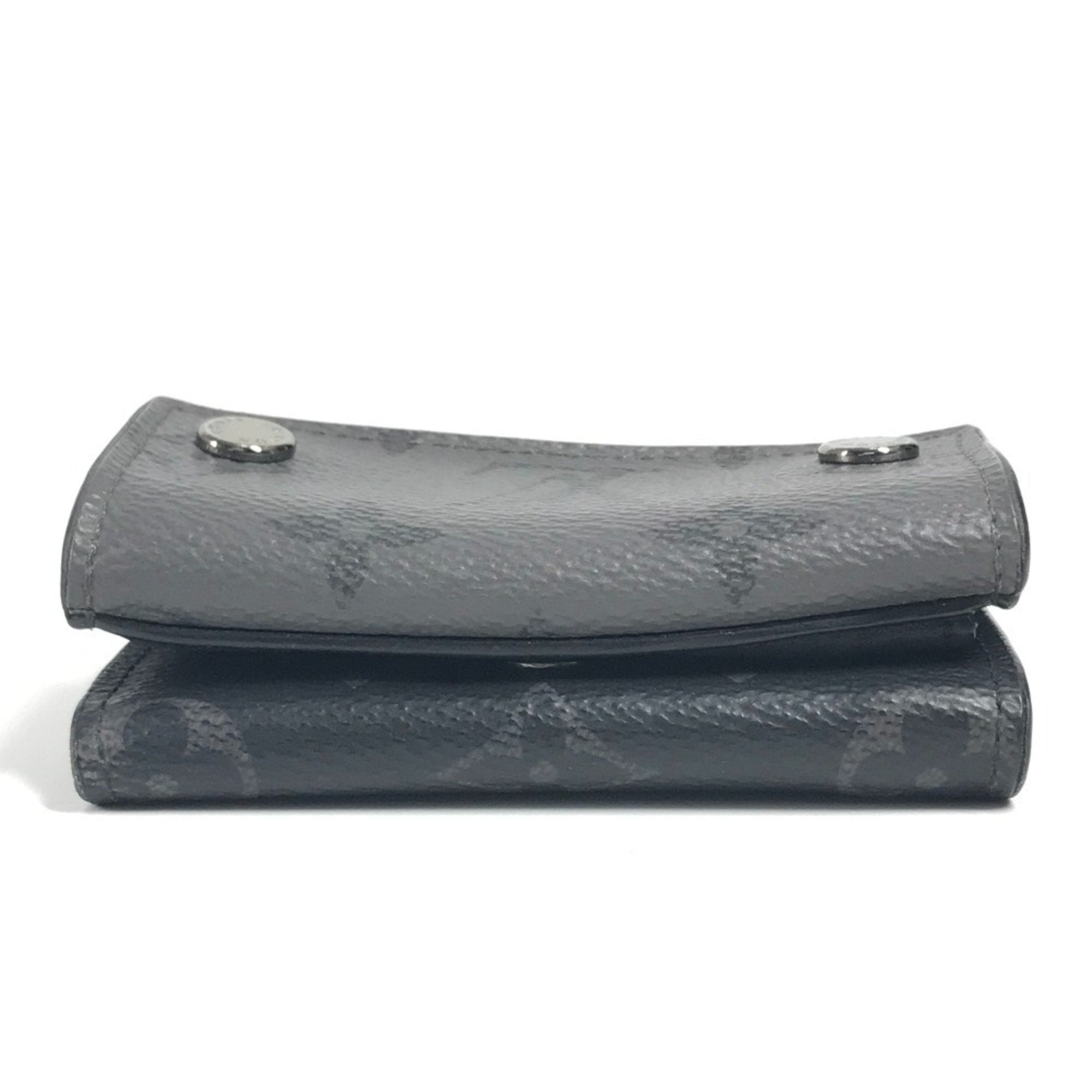 Louis Vuitton Black Gray Monogram Eclipse Canvas Wallet (Tri-Fold) (Pre-Owned)