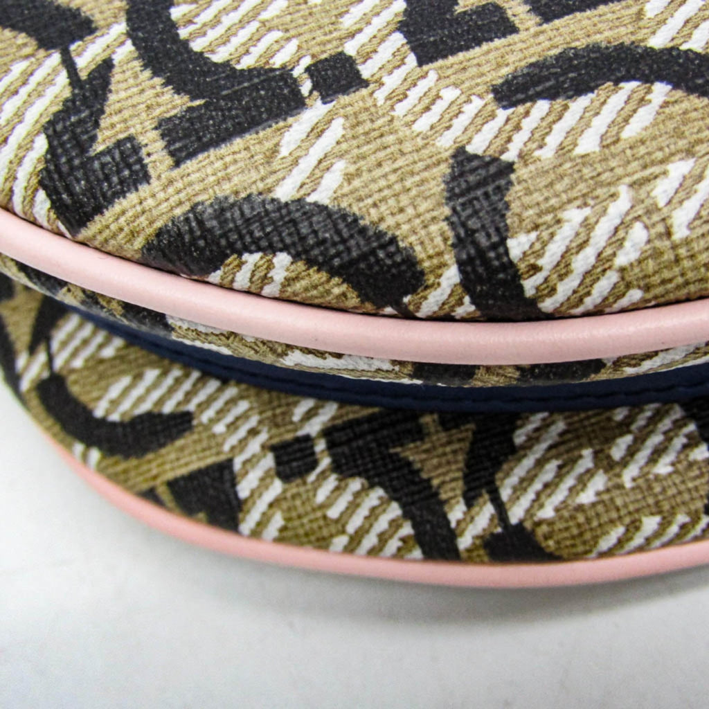 Double Flap Saddle Crossbody Bag Gancini Coated Canvas