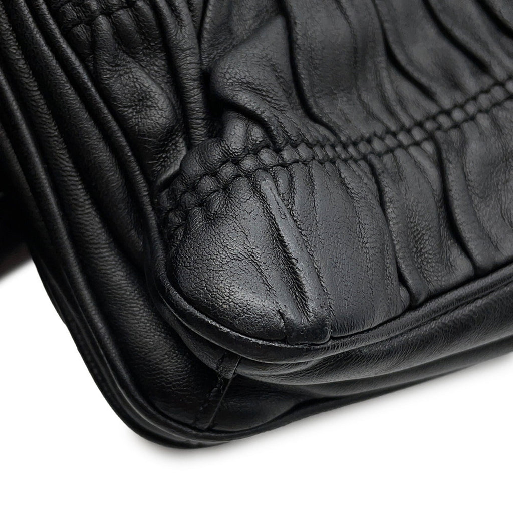 Chain Flap Shoulder Bag Nappa Gaufre Small