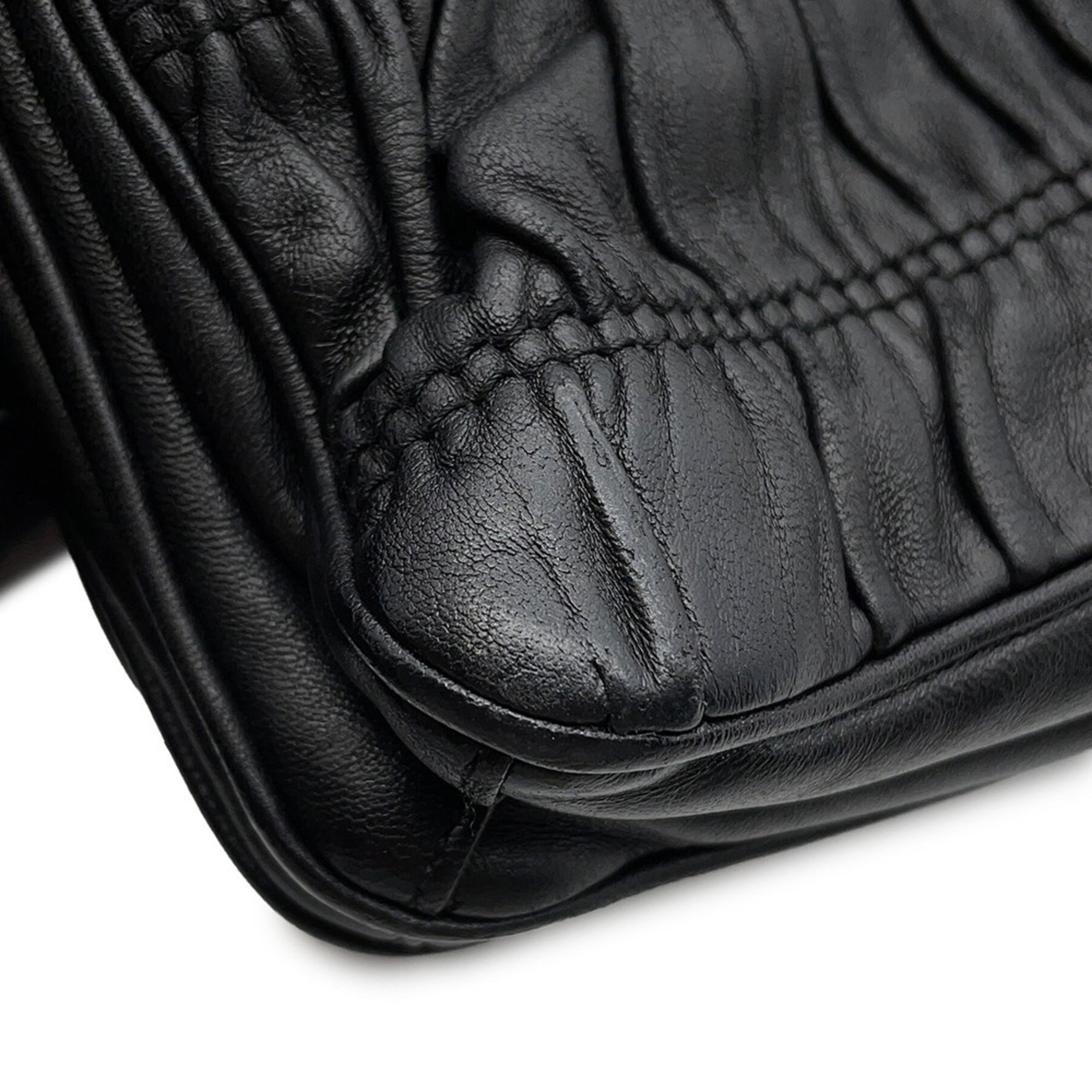 Chain Flap Shoulder Bag Nappa Gaufre Small