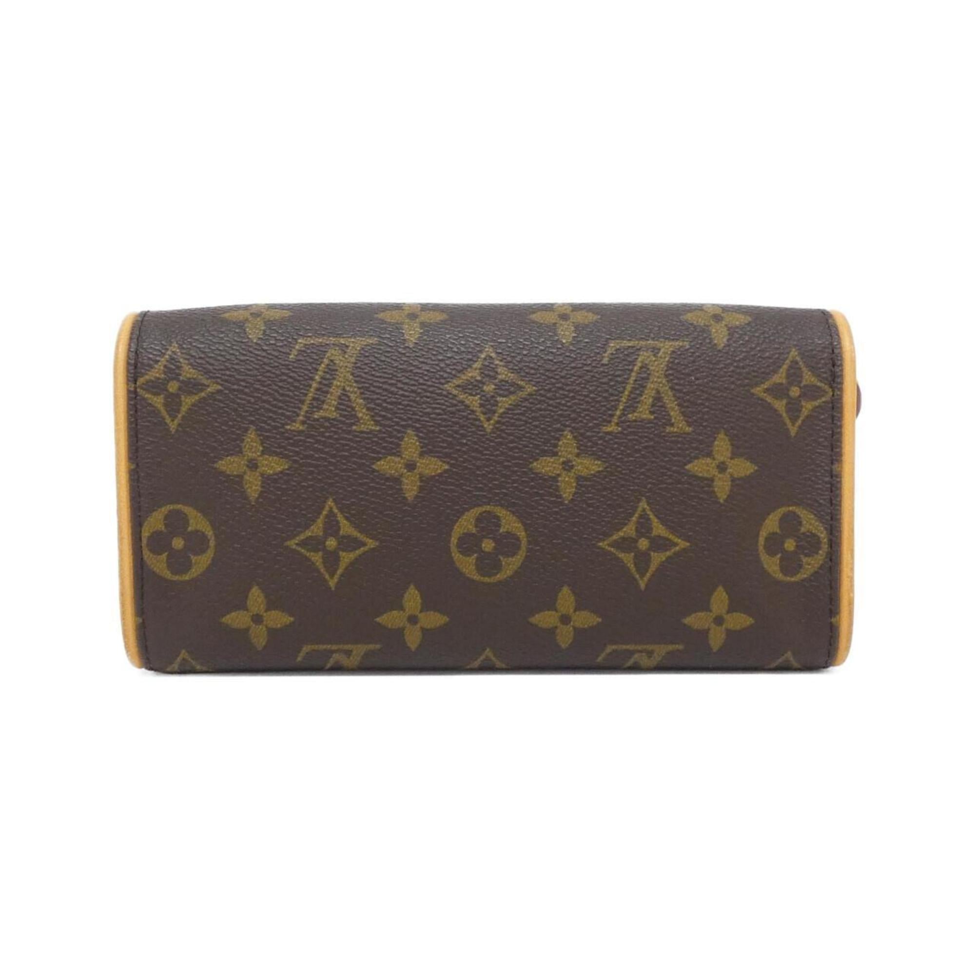 Louis Vuitton Marron Coated Canvas Pochette Shoulder Bag (Pre-Owned)