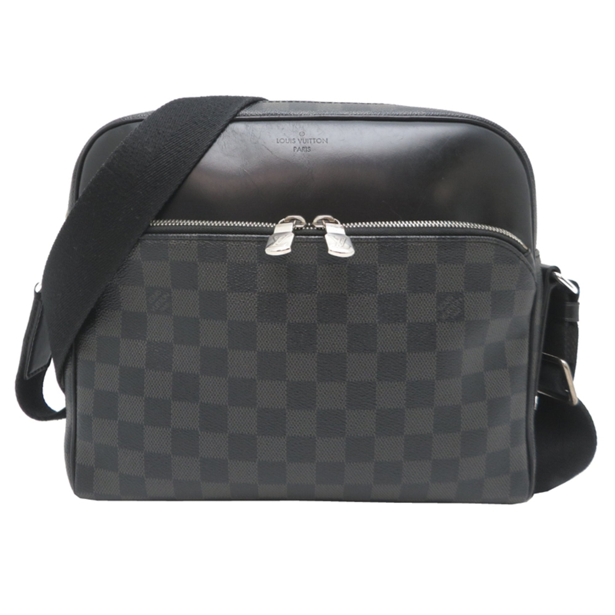 Louis Vuitton Black Damier Graphite Shoulder Bag (Pre-Owned)